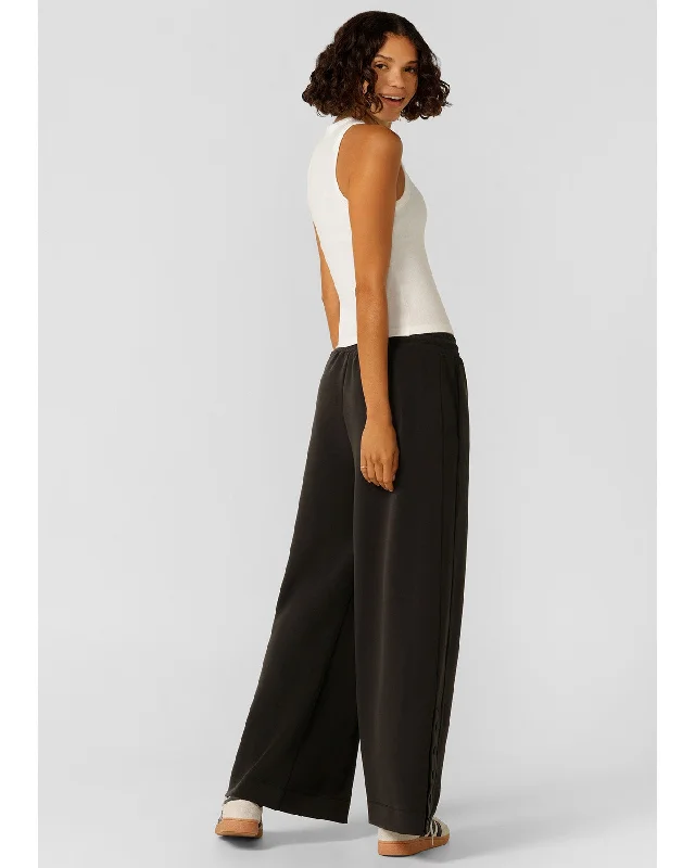 Lorna Jane Post Practice Wide Leg Pant - Washed Black