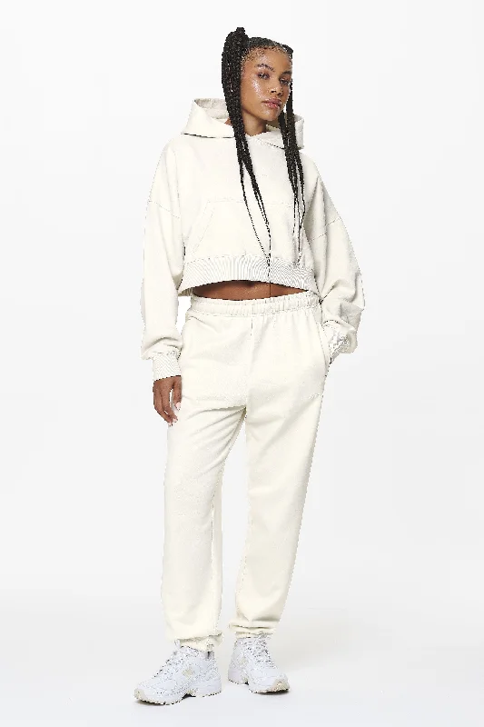 Villa High Waisted Sweat Pants Washed Salty Cream Gum