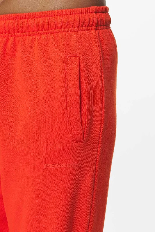 Villa High Waisted Sweat Pants Washed Signal Red Gum