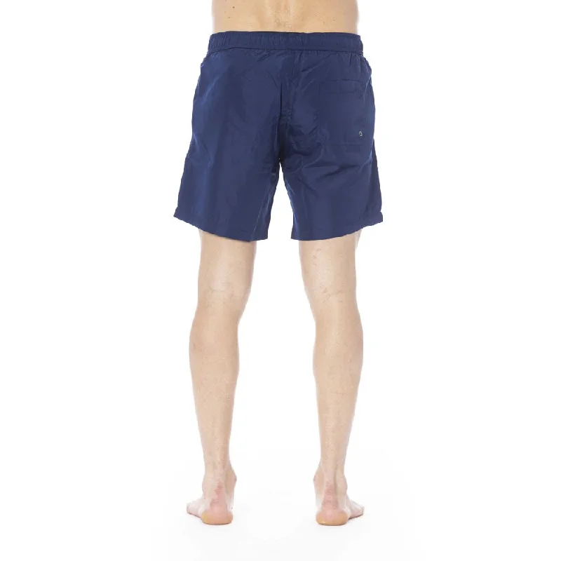 Blue Polyester Swimwear