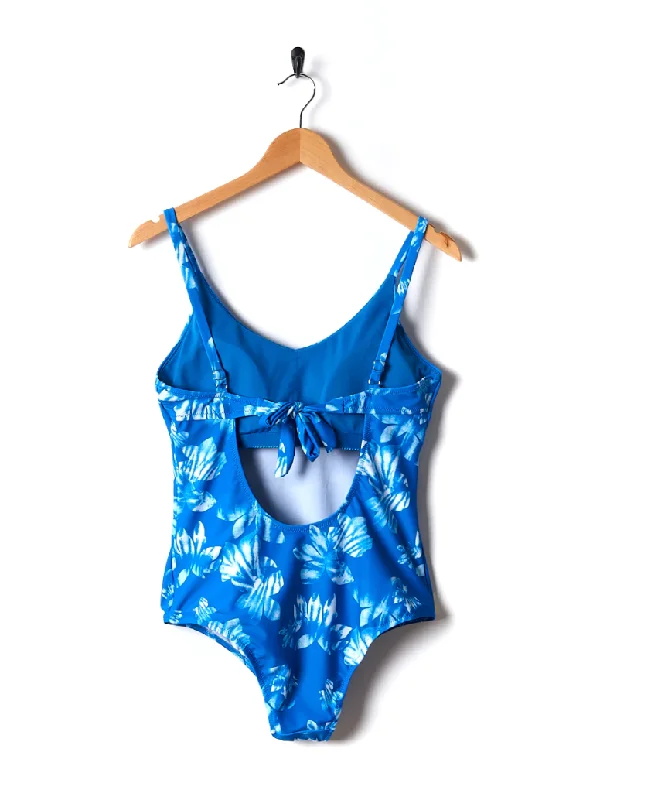 Isla Floral - Womens Swimsuit - Blue