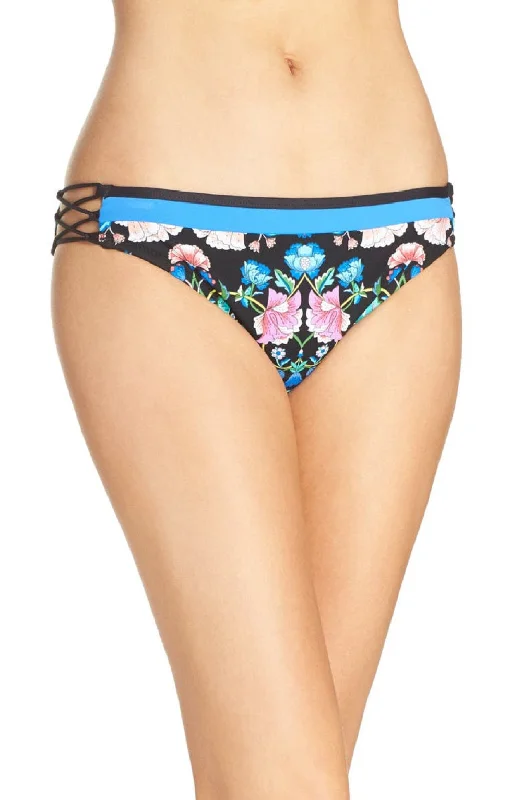 Nanette Lepore Women's Damask Floral Charmer Bikini Bottoms, Multi, S