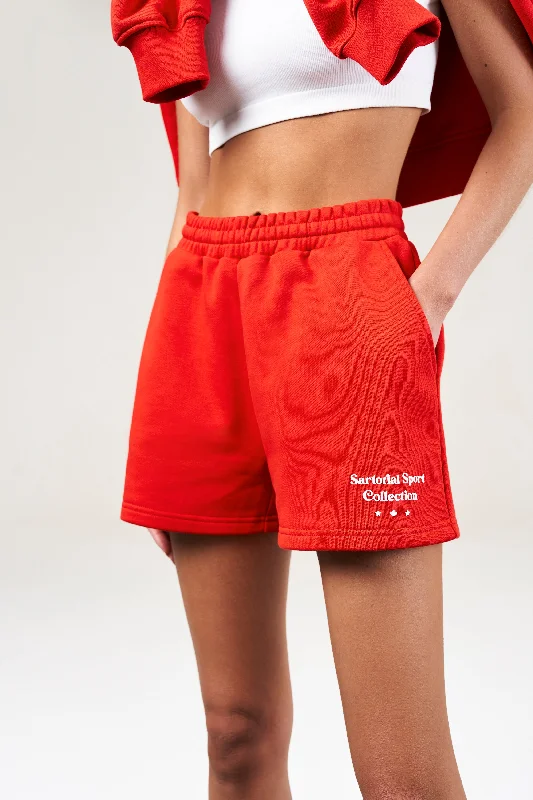 SARTORIAL SPORT GRAPHIC SHORTS - RED