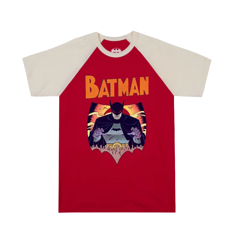 Batman Retro Red Raglan