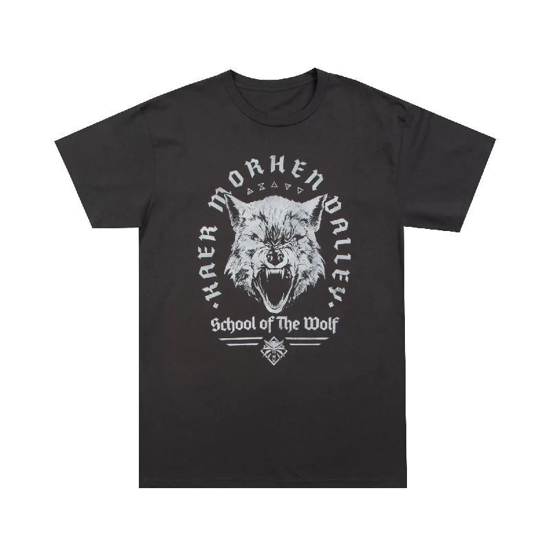 The Witcher Kaer Morhen Valley Wolf Charcoal Tee