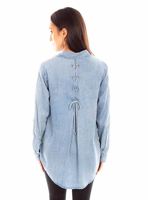 Women's Scully Button Down Shirt #HC844-BLU