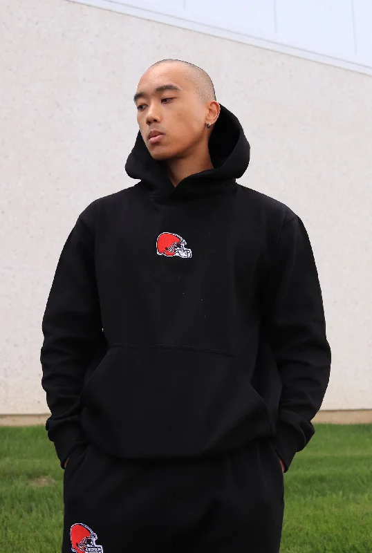 Cleveland Browns Logo Heavyweight Hoodie - Black