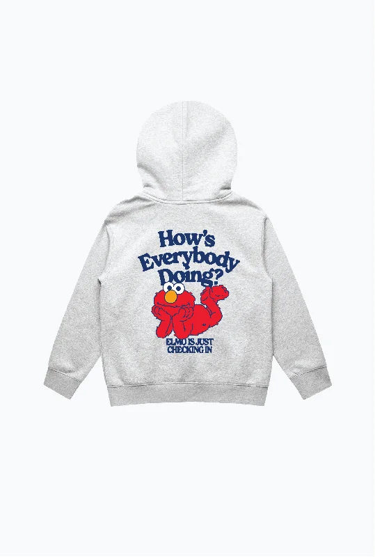 How's Everybody Doing Elmo Toddler Hoodie - Ash Grey