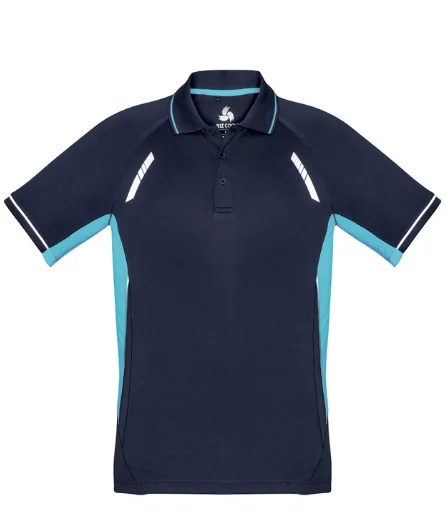 Mens Renegade Polo Shirt - Navy/Sky/Silver