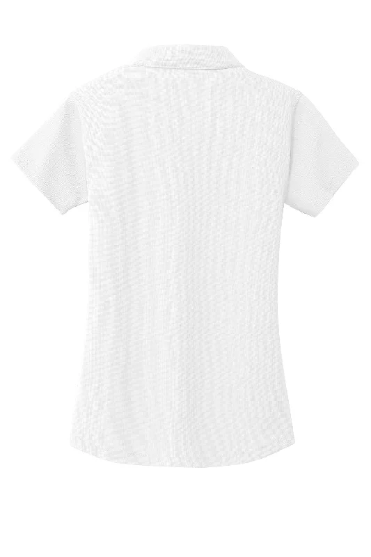 Port Authority Womens Dry Zone Moisture Wicking Short Sleeve Polo Shirt - White