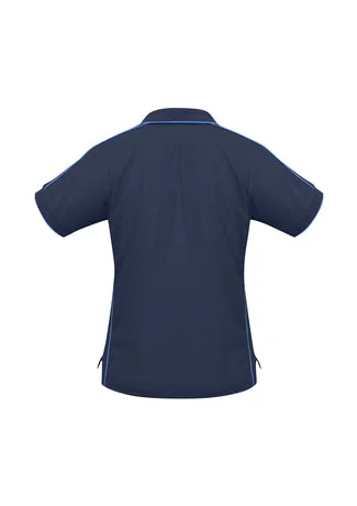 Womens Resort Polo Shirt - Navy/Mid Blue