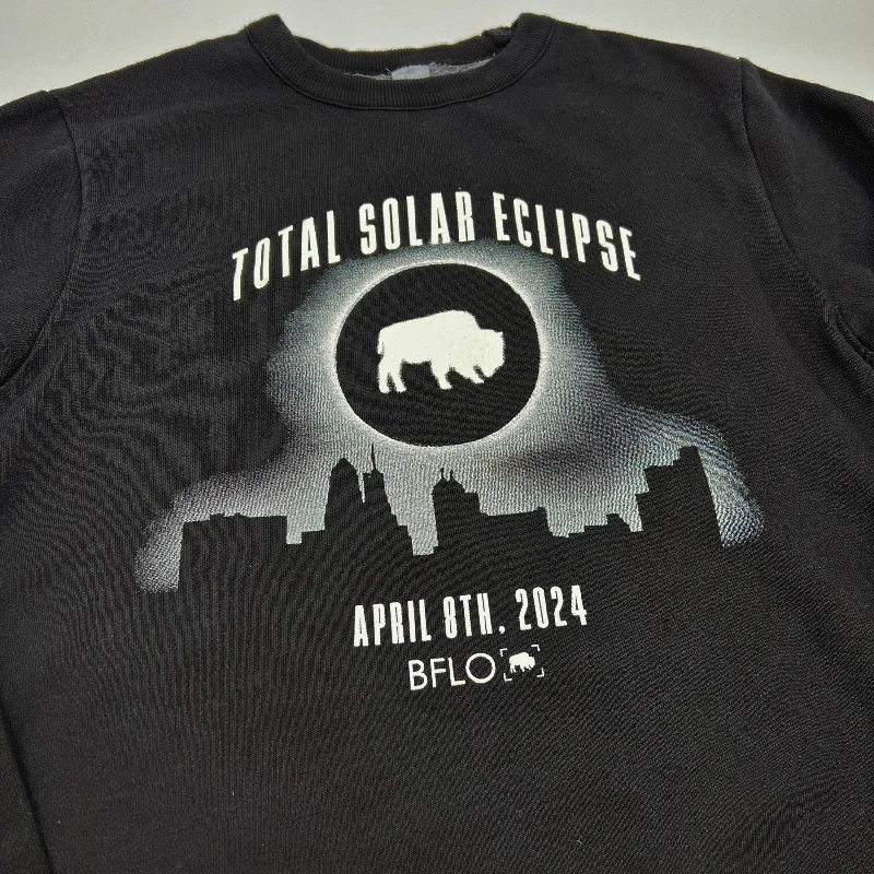 Total Solar Eclipse Buffalo, NY Black Crewneck