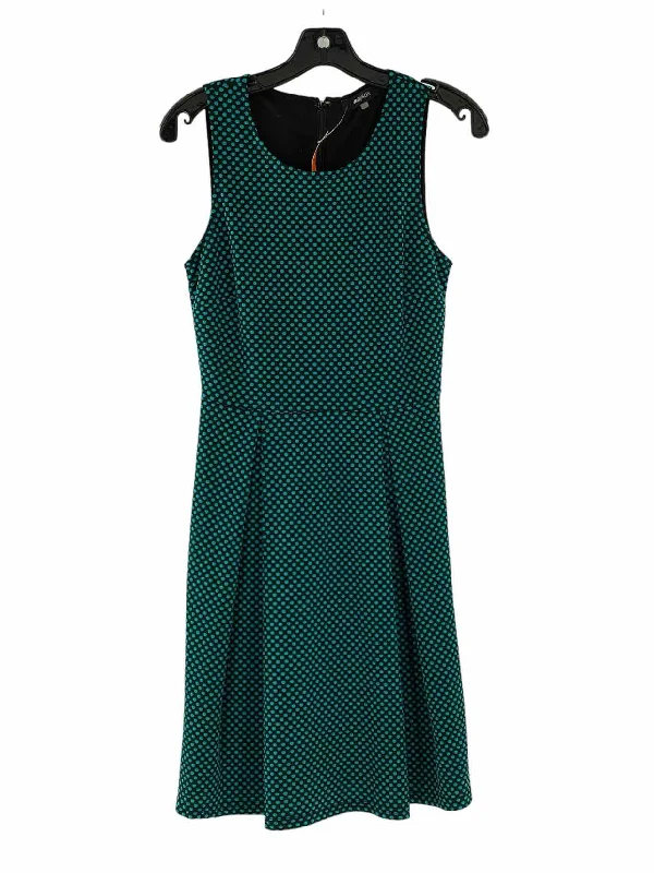 41 Hawthorn Size M Black Teal Dots Dress