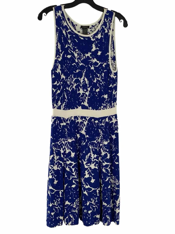 Ann Taylor Size S Blue White Print Dress