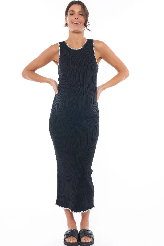 Sincerely Contrast Stitch Dress*