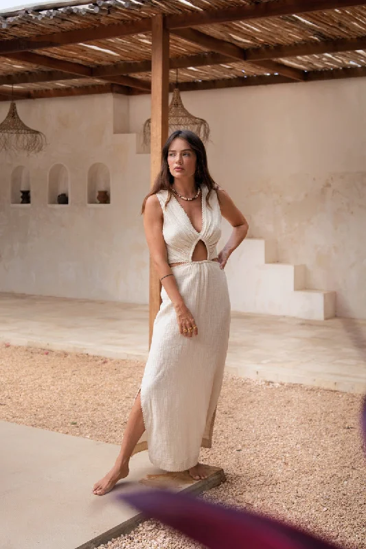 CRYSTAL VISIONS DRESS - NATURAL