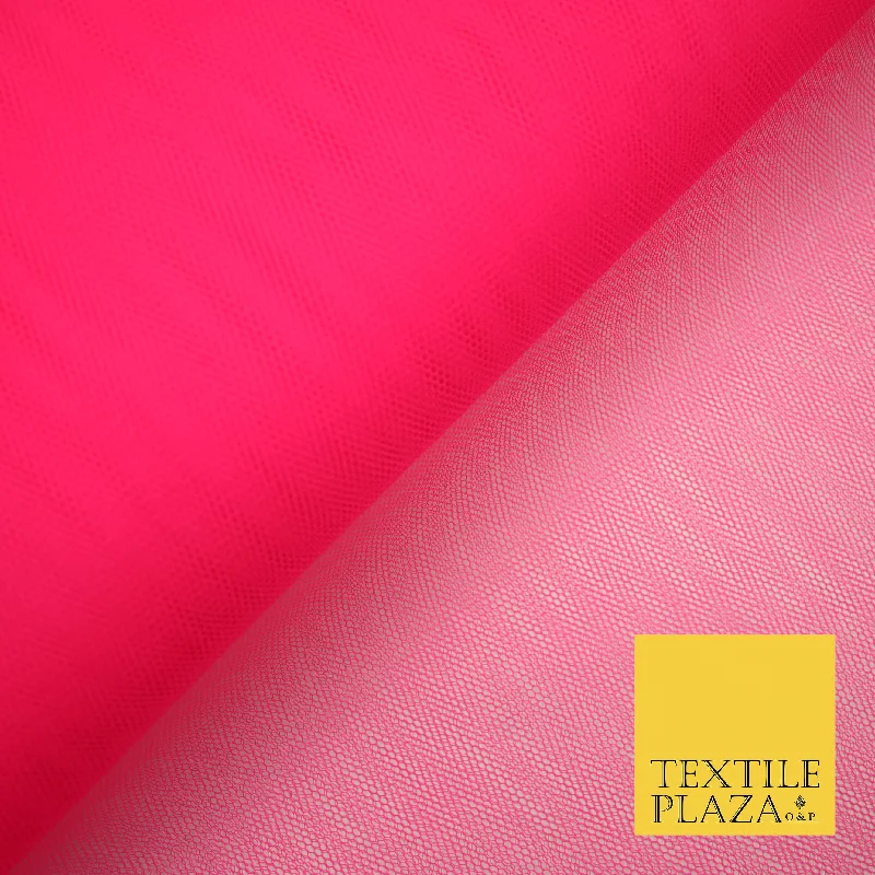 FLO NEON PINK Premium Quality Tutu Bridal Dress Stiff Net Fabric Tulle Material 60" 5971