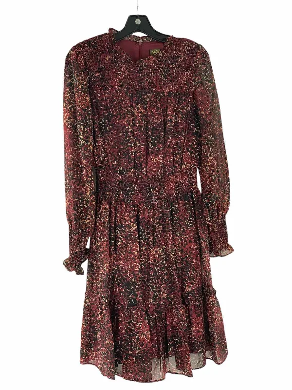 Just Taylor Size 2 Red Print Dress