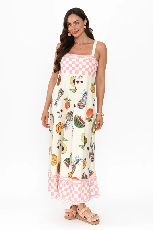 Karris Pink Harvest Linen Blend Dress
