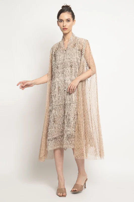 Zaina Dress in Nude Cream