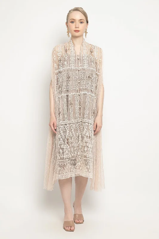 Zaina Dress in White Nude