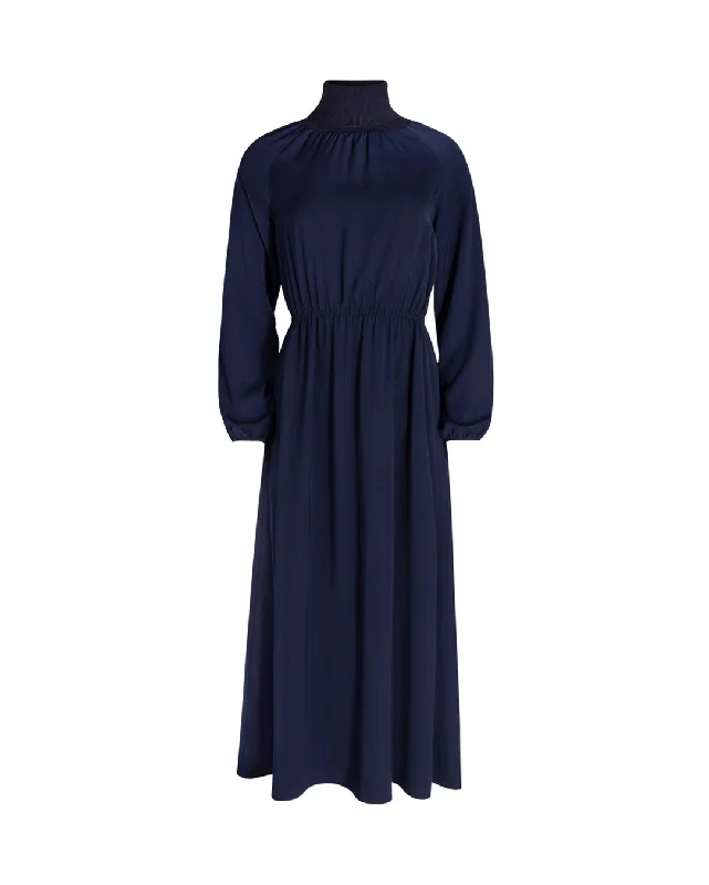 Knit Turtleneck Detailed Dress