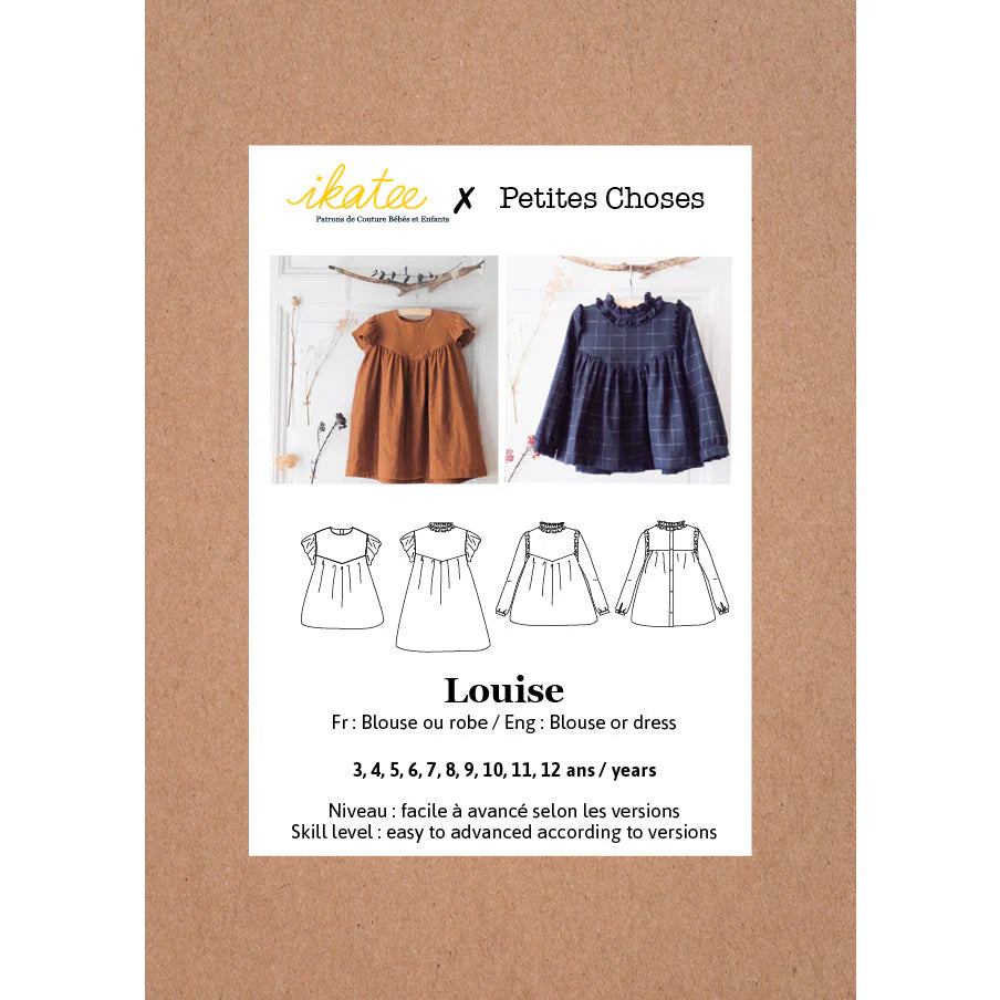 Louise Blouse & Dress - Kids - Sewing Pattern | Ikatee