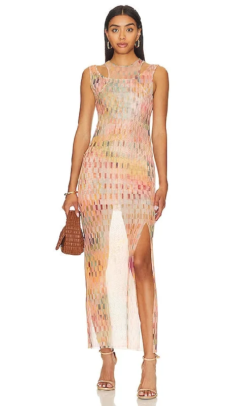 MISA Los Angeles Fernanda Dress in Tan
