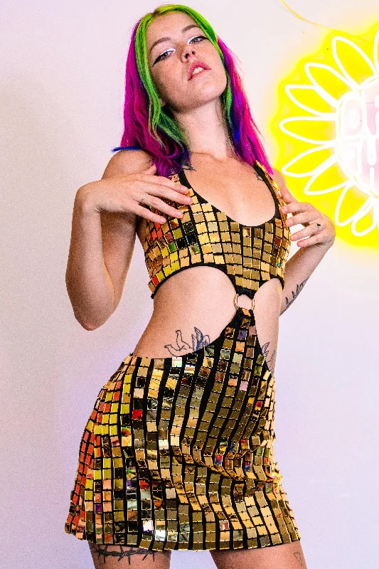 Molly Mirror Gold Dress