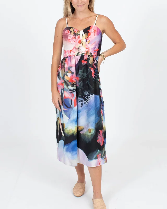 Printed Spaghetti Strap Dress