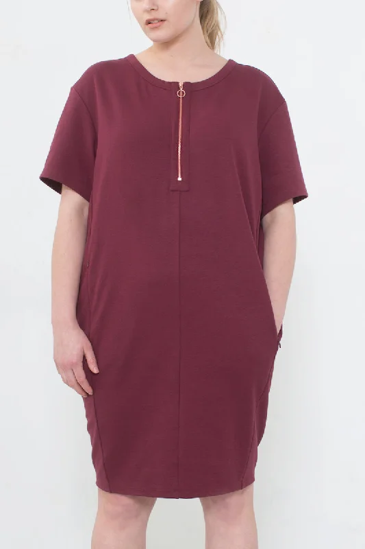 See Rose Go My Go-To Dress - Burgundy