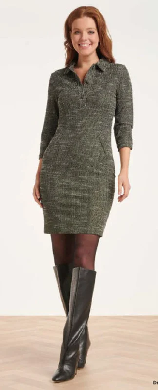 Sophia Green Tweed Dress