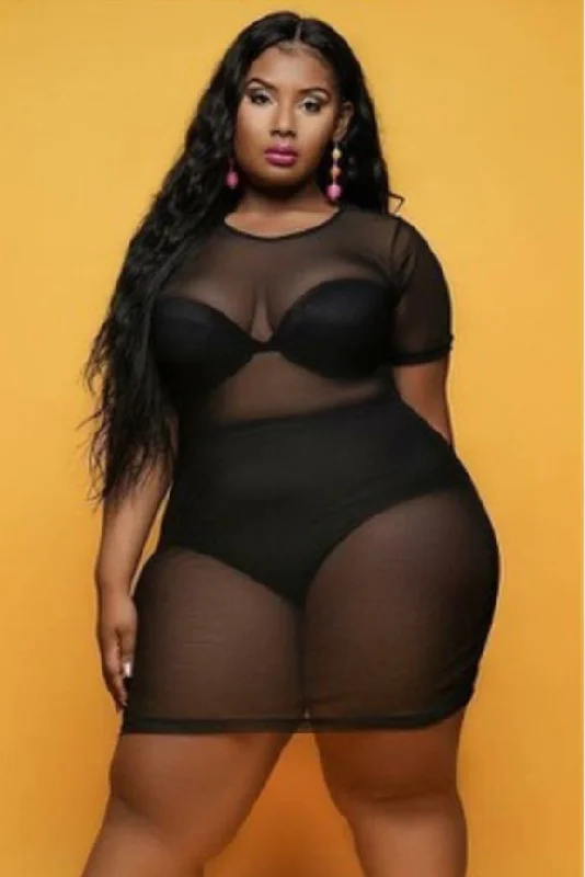 UMA PLUS SIZE MESH DRESS