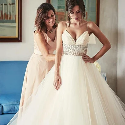 Simple Ivory A-line V-neck Spaghetti Straps Beaded Wedding Party Dresses, WDY0115 Bodycon Fitted Nightout Simple Ivory A-line V-neck Spaghetti Straps Beaded Wedding Party Dresses, WDY0115 Bodycon Fitted Nightout