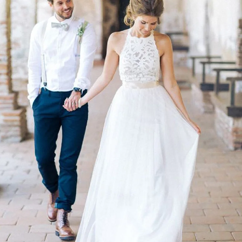 High Neck White Lace Long Sheath Simple Design White Lace Wedding Party Dresses, WD0089 Pencil Length Work High Neck White Lace Long Sheath Simple Design White Lace Wedding Party Dresses, WD0089 Pencil Length Work