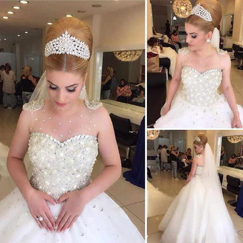 Popular Cheap Luxury Rhinestone Illusion Beaded Tulle Wedding Party Dresses, WD0010 Tunics Fashionable trendy Popular Cheap Luxury Rhinestone Illusion Beaded Tulle Wedding Party Dresses, WD0010 Tunics Fashionable trendy