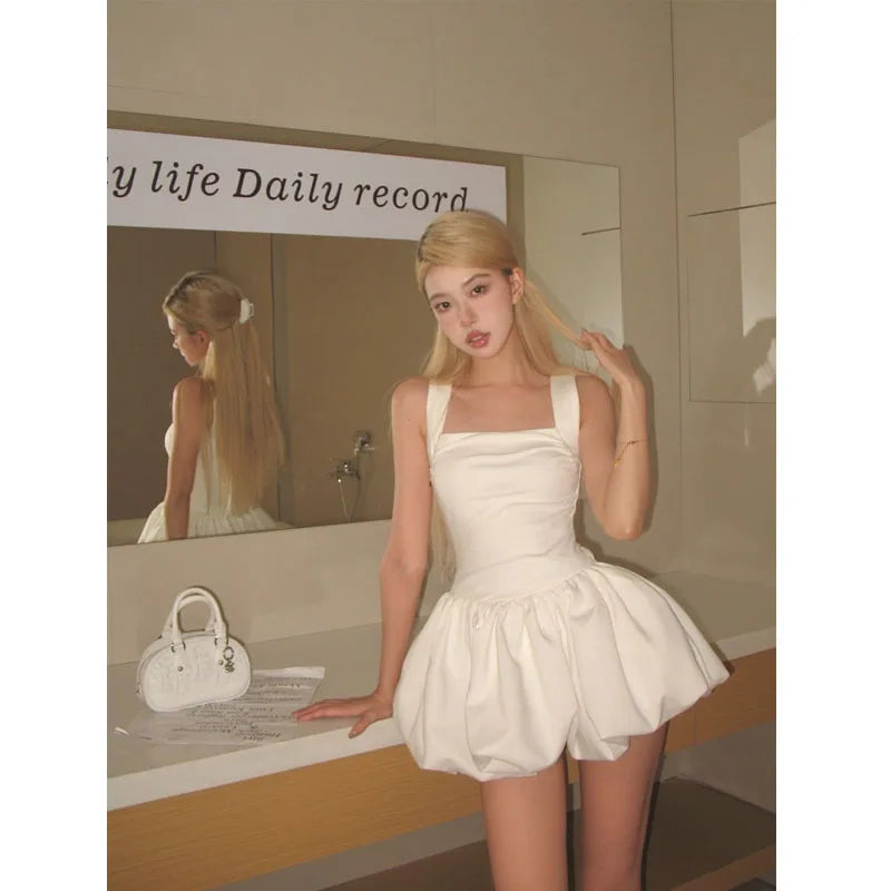 Girlary Kawaii Sweet White Mini Dress Elegant Balletcore Women Korean Y2k Summer Sexy Short Dresses Party Dress French Vintage A-Line Day Work Girlary Kawaii Sweet White Mini Dress Elegant Balletcore Women Korean Y2k Summer Sexy Short Dresses Party Dress French Vintage A-Line Day Work
