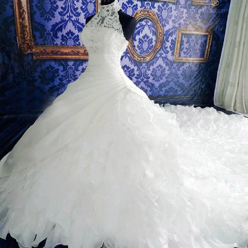 High Neck White Lace Unique Design Chiffon Wedding Party Dresses, Bridal Gown, WD0019 empire Waist empire High Neck White Lace Unique Design Chiffon Wedding Party Dresses, Bridal Gown, WD0019 empire Waist empire