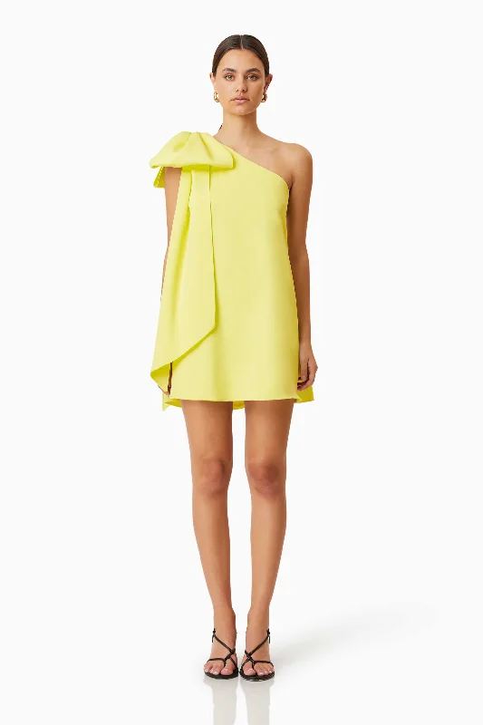 Kennedy Mini Party Dress In Yellow Tunics Versatile functional