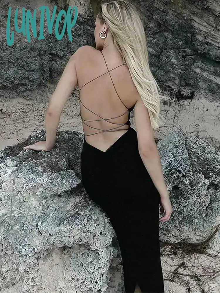Lunivop Sexy Backless Bandage Maxi Dress for Women Summer Holiday Fashion Elegant Sleeveless Club Party Dresses Vestido Summer Dress Tunics Luxurious premium Lunivop Sexy Backless Bandage Maxi Dress for Women Summer Holiday Fashion Elegant Sleeveless Club Party Dresses Vestido Summer Dress Tunics Luxurious premium