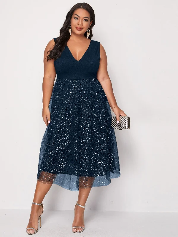 Plus Size 4XL Dress for Women Blue Elegant Midi Curvy Chiffon Clothing 2023 Summer Autumn Ladies Cocktail Evening Party Dresses Boatneck Modish Everyday Plus Size 4XL Dress for Women Blue Elegant Midi Curvy Chiffon Clothing 2023 Summer Autumn Ladies Cocktail Evening Party Dresses Boatneck Modish Everyday