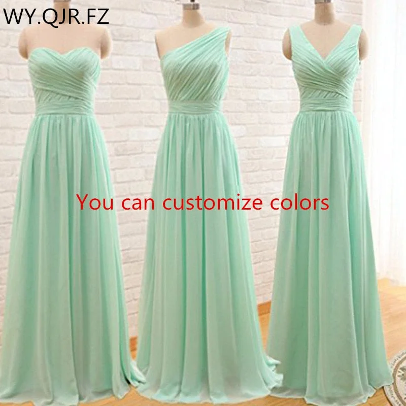 QNZL95#Custom colors long Bridesmaid Dresses mint green Chiffon wedding party dress party gown wholesale women's cheap clothing Tunics Floral girly QNZL95#Custom colors long Bridesmaid Dresses mint green Chiffon wedding party dress party gown wholesale women's cheap clothing Tunics Floral girly