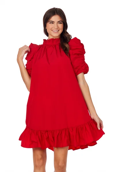 Roosevelt Party Dress Red Tunics Versatile functional
