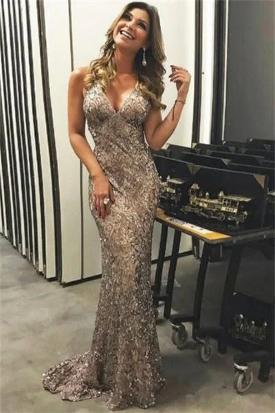 Sparkly Mermaid Sheath Long Spaghetti Straps Wedding Party Dress Prom Dress Tunics Travel practical Sparkly Mermaid Sheath Long Spaghetti Straps Wedding Party Dress Prom Dress Tunics Travel practical