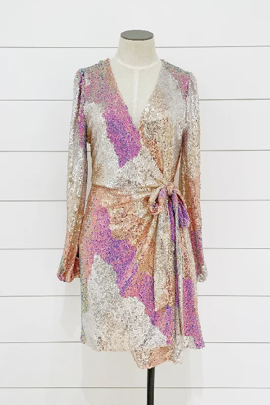 Shimmering Opal Party Dress Tunics Yoga stretchy