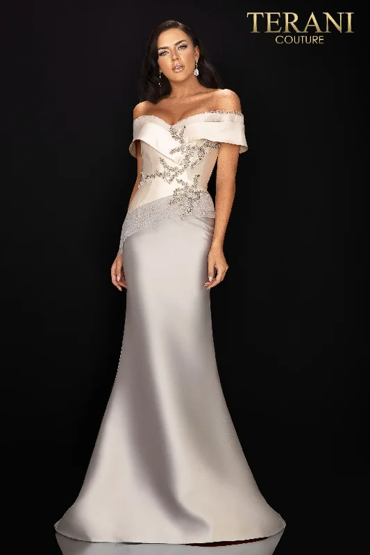 Two Tone Mikado Evening Gown 2011M2159 Tunics Chinos classic