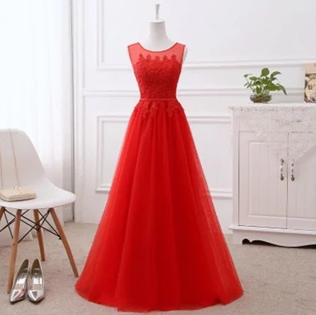 G283, Red Evening Gown, Size (XS-30 to XL-40) Tunics Travel practical