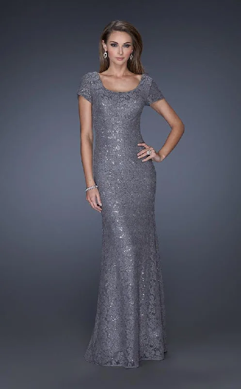 La Femme - 20463SC Embellished Scoop Sheath Evening Gown Tunics Bestseller popular